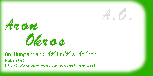 aron okros business card